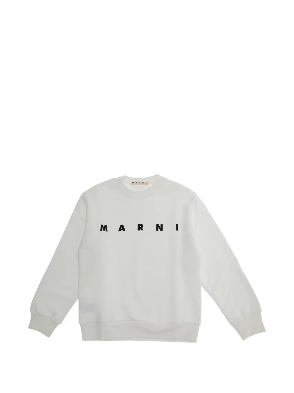 Свитшот с длинными рукавами и логотипом Marni Kids, белый