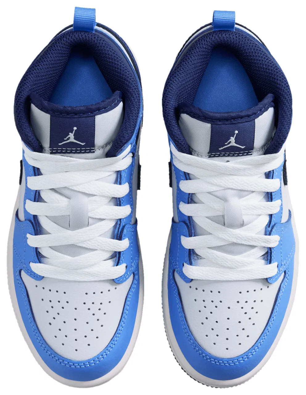 Кроссовки для мальчиков AJ 1 Mid Jordan, цвет Navy/Blue/White — фото 4