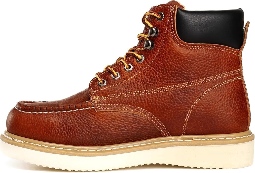 

Мужские ботинки с молотком HM345 из натуральной кожи - светло-коричневые, 15 см, стельки Hammer Pro, устойчивые к маслу и воде, утепленные, против усталости, легкие Generic