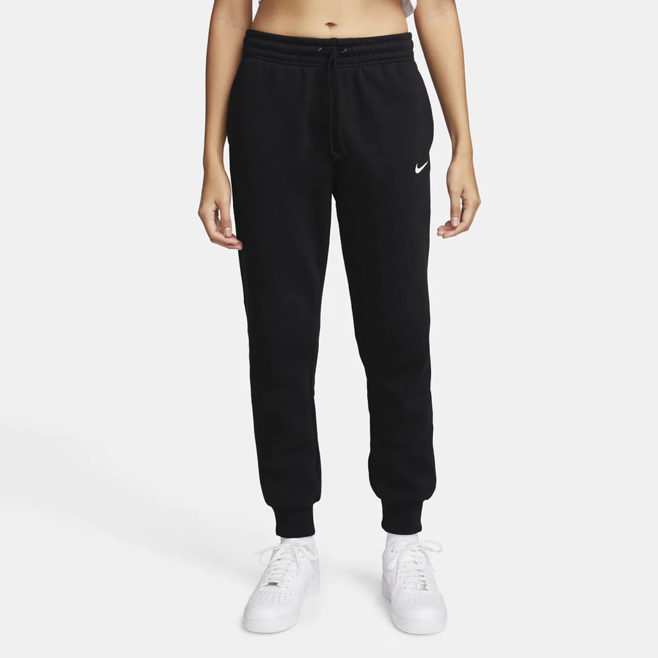 Женские брюки Phoenix Fleece MR Nike, цвет Black/Sail