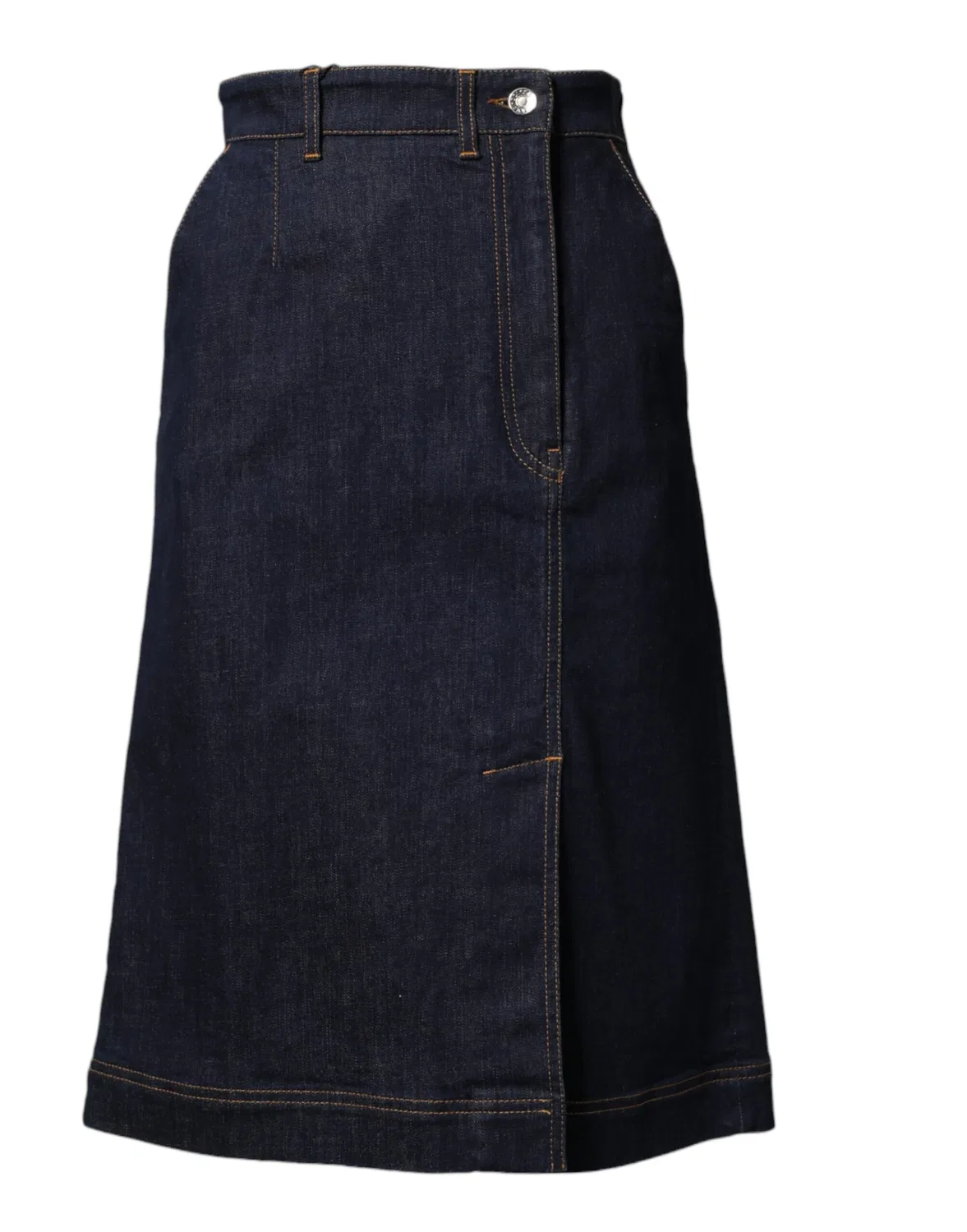 Женская джинсовая юбка-миди A-силуэта High Waist Midi Dolce & Gabbana, Blue — фото 3