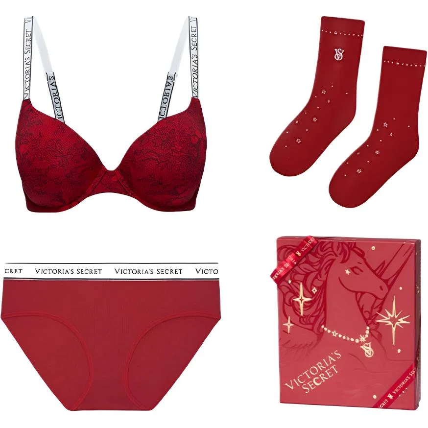 Женское нижнее белье в подарочной коробке Set (Red Pegasus Logo), Victoria's Secret, Set (Red Pegasus Logo) Red Pegasus Logo