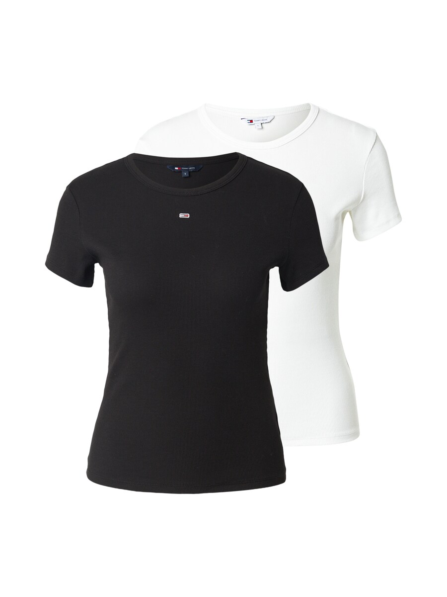

Рубашка Tommy Jeans ESSENTIAL, черный/белый