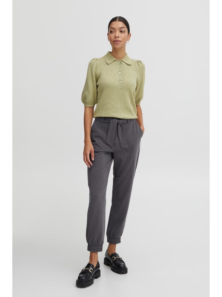 

B. young Брюки BYDANTA с манжетами, модель 2 - плотная ткань, стандартный крой, темно-серый меланж