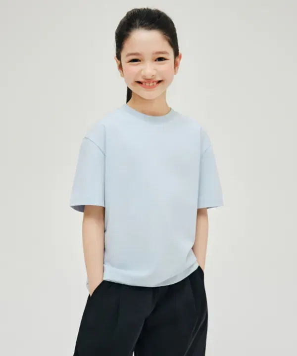 Футболка с защитой UV, свободный крой, Musinsa Standard Kids, облачно-голубой