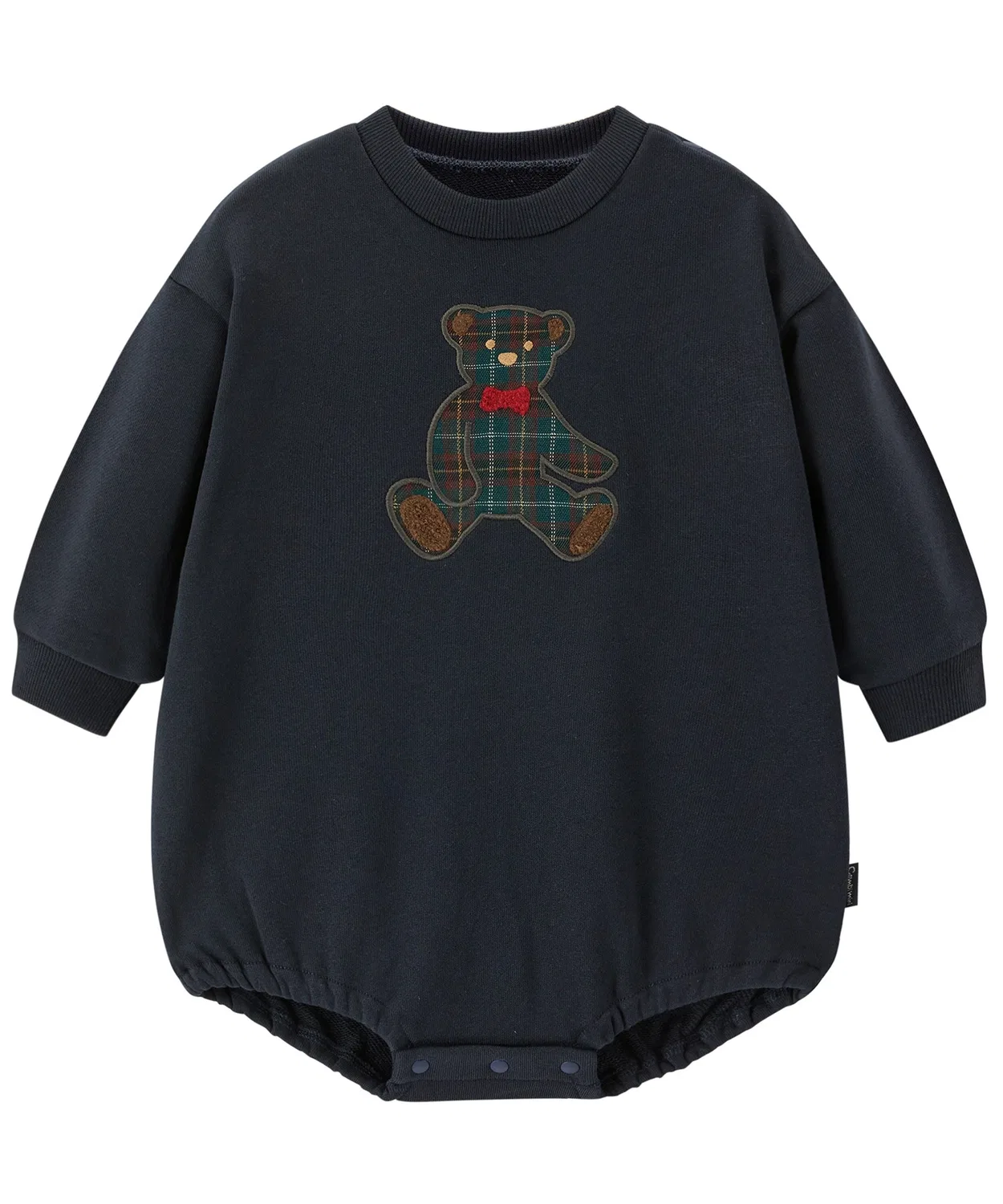 Детская футболка BIG с длинным рукавом с аппликацией, модель Teddy, combimini, Navy
