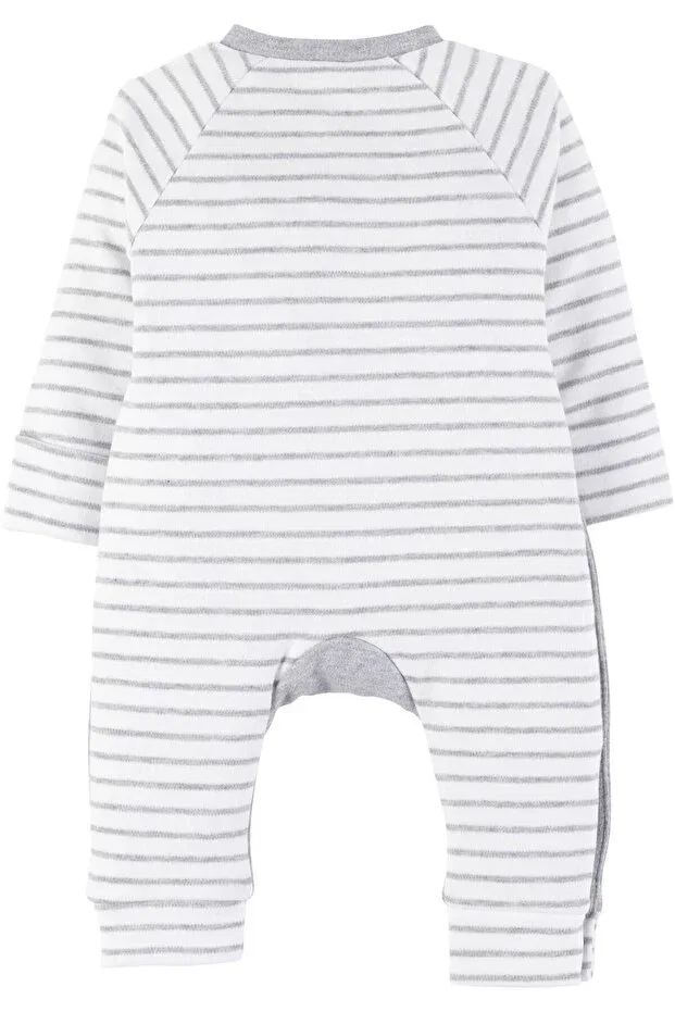 Детский комбинезон для девочек с принтом Idil Baby, Gray — фото 2