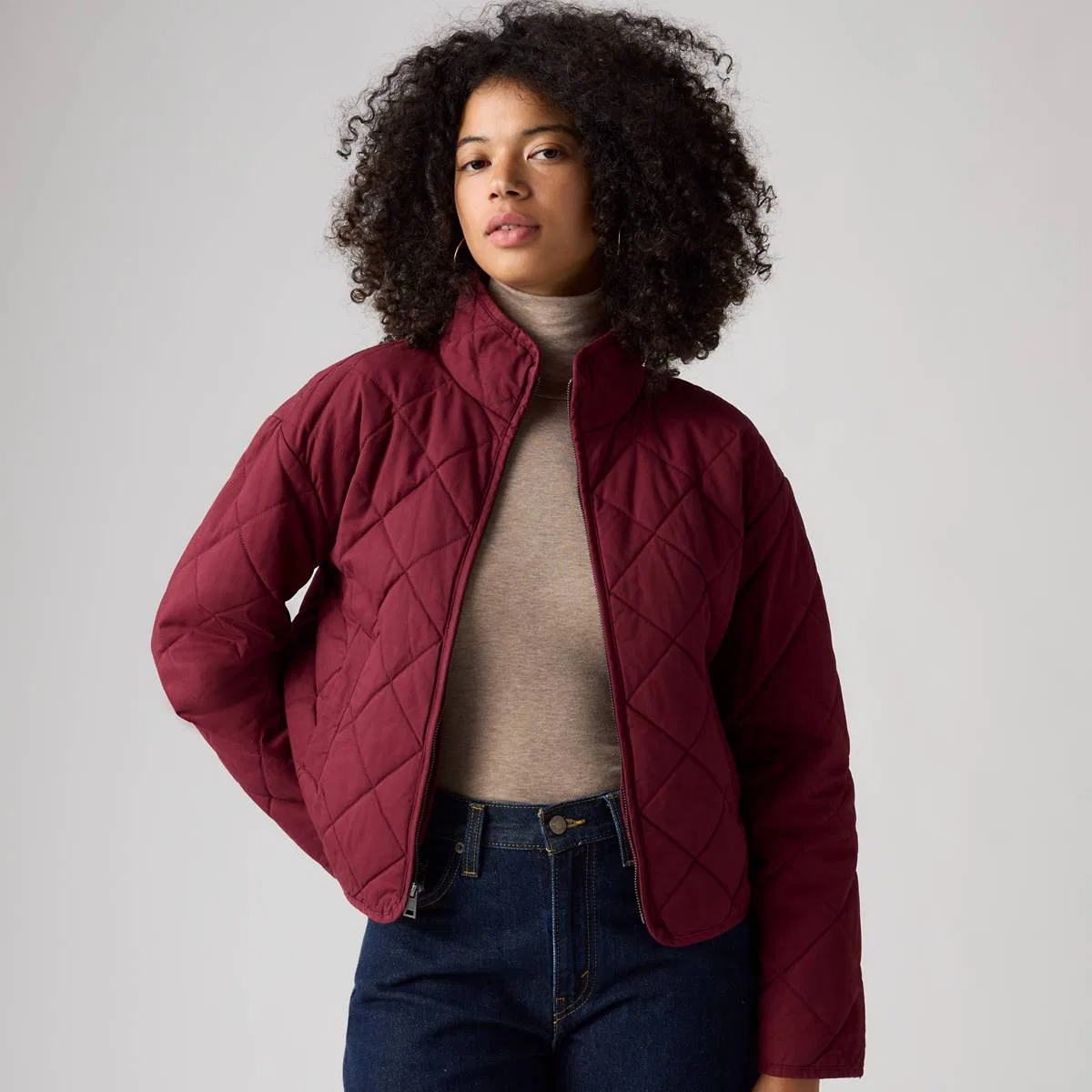 Хлопковая куртка с ромбовидной стежкой Levi's, Red - Red