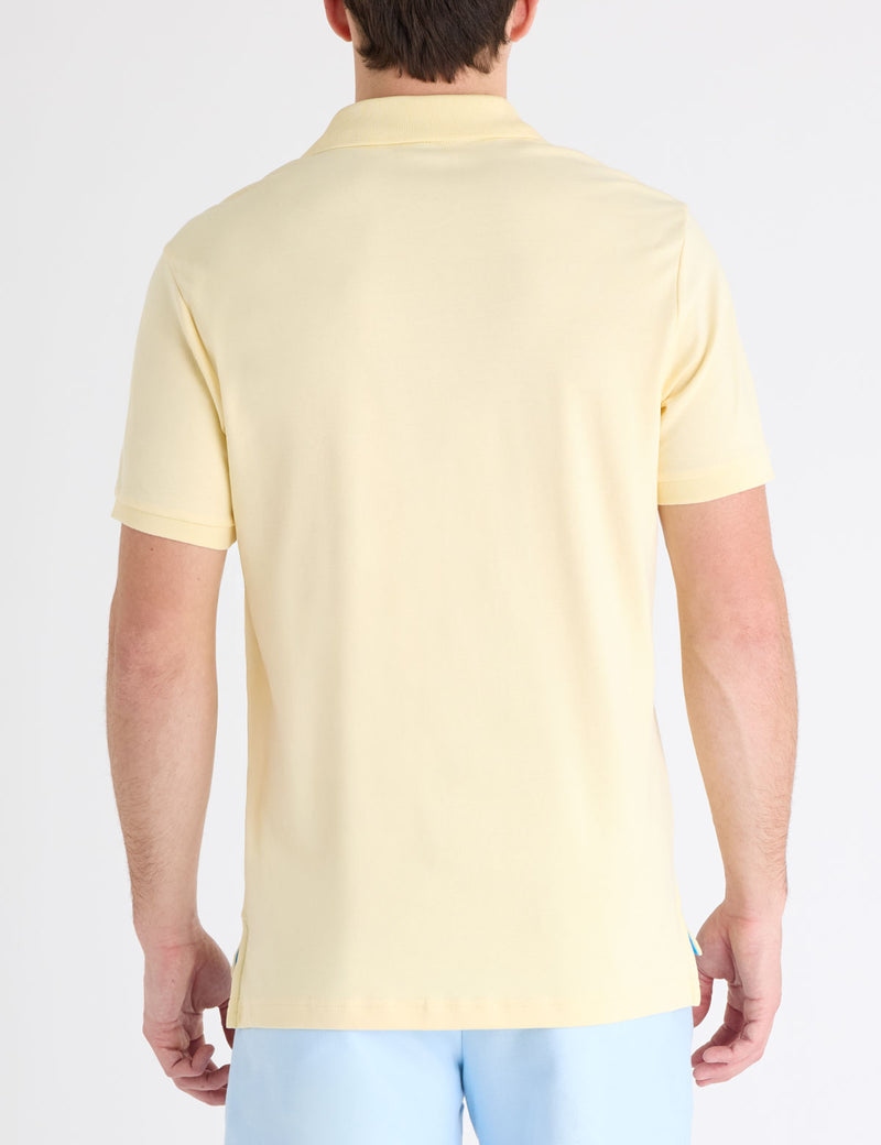 Футболка поло U.S. Polo Assn. Solid Interlock, бледно-желтый — фото 2