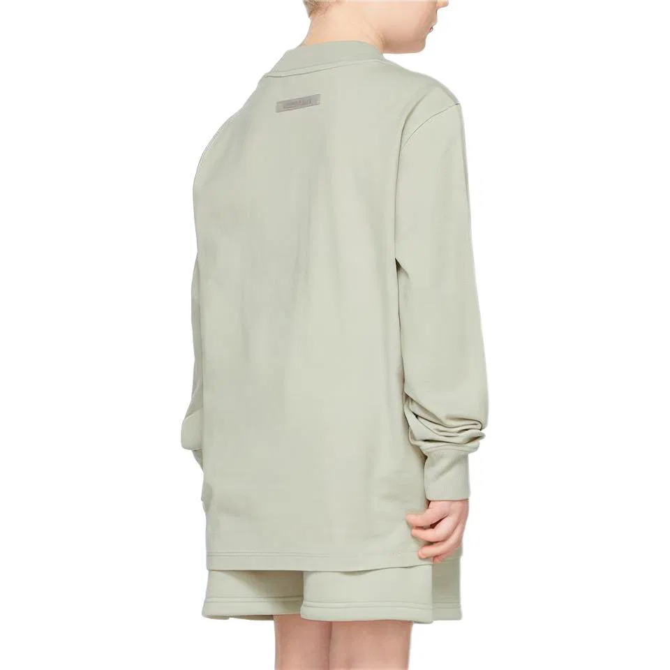 Детская футболка с принтом FW21 T Shirt Fear Of God Essentials, Concrete — фото 3