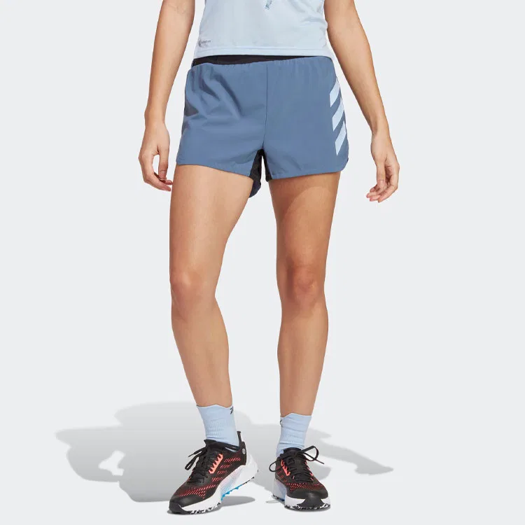 Женские спортивные шорты с принтом Wonder Asphalt Gray Adidas, Wonder Asphalt Gray — фото 3