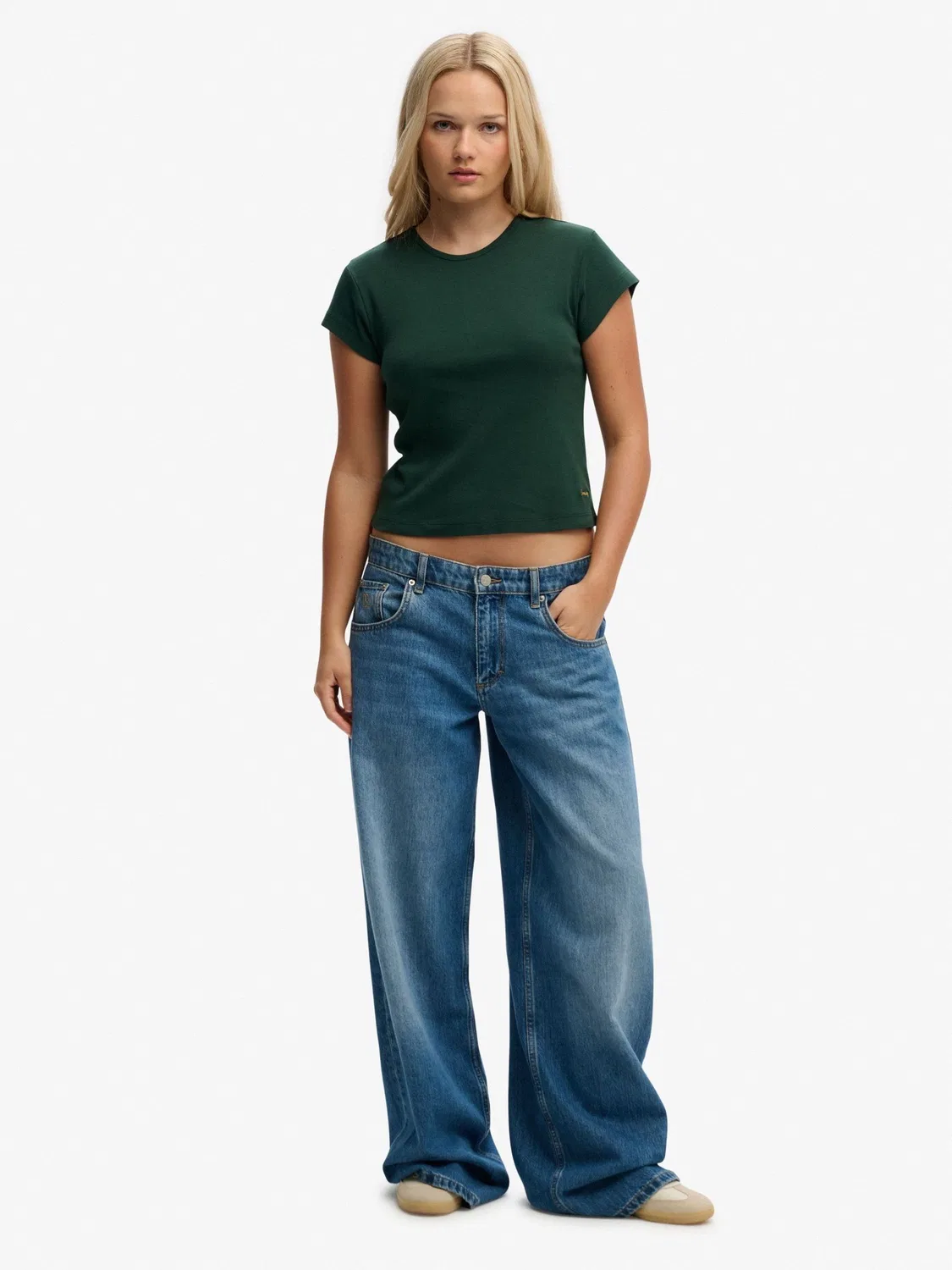 Футболка Athletic Essentials Layered Top Superdry, зеленый — фото 2