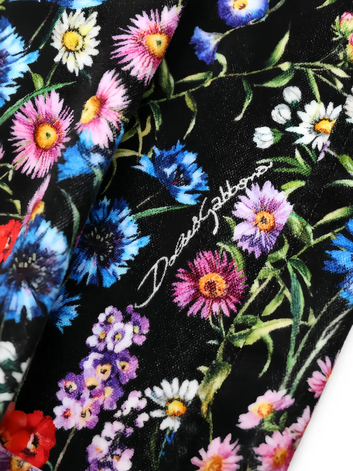 Шорты со складками и цветочным принтом Dolce & Gabbana, черный — фото 4