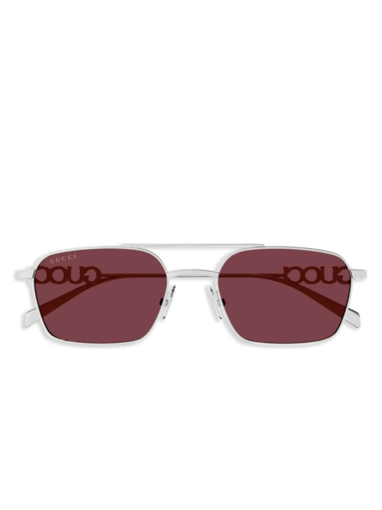 

Солнцезащитные очки с логотипом Gucci Eyewear, серебряный