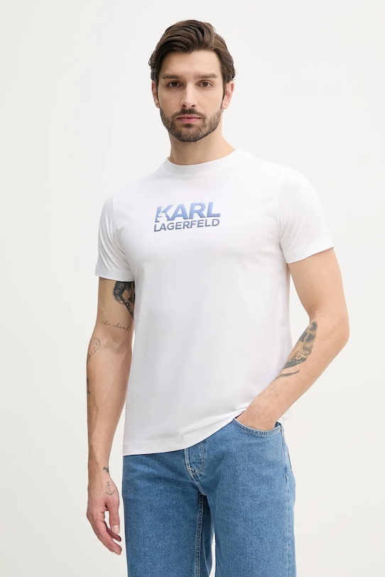

Хлопковая футболка Karl Lagerfeld, белый