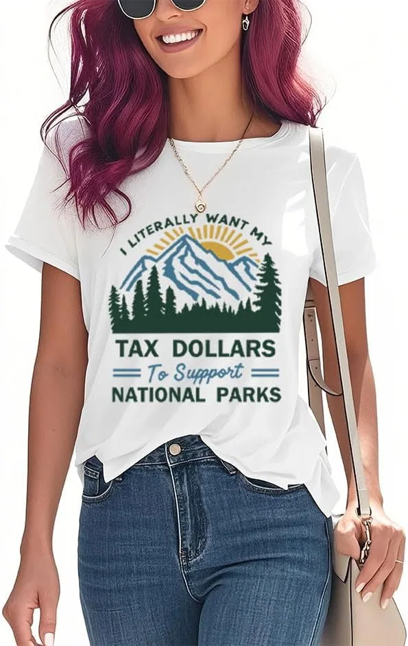 Женская футболка с надписью National Parks Unisex T-Shirts, White — фото 4