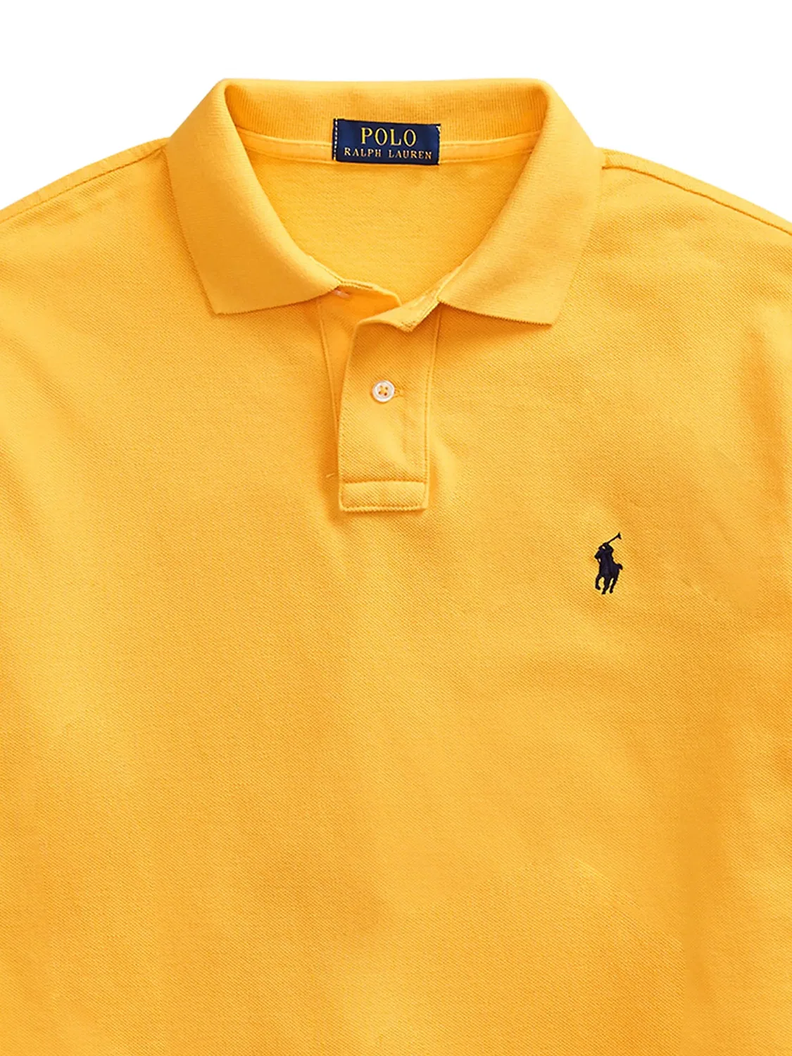 Поло из хлопкового пике желтого цвета Polo Ralph Lauren, желтый — фото 2