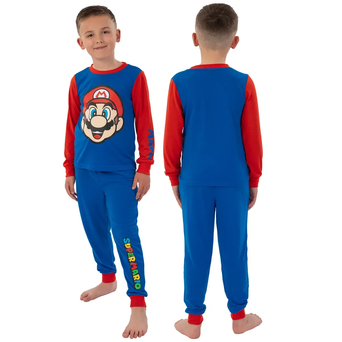 Комплект пижам с длинным рукавом из 2 предметов Super Mario, Blue — фото 2