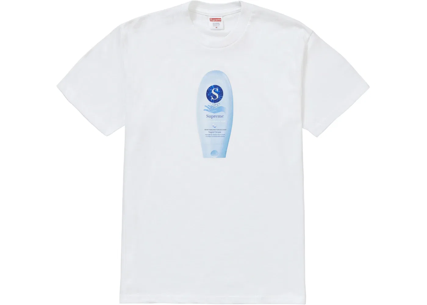 Мужская футболка с принтом Supreme Super Cream Tee, White