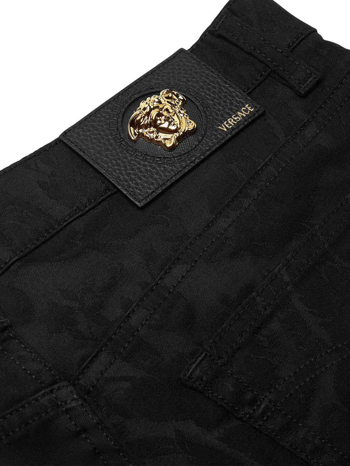 Узкие джинсы с застежкой Versace, черный — фото 2