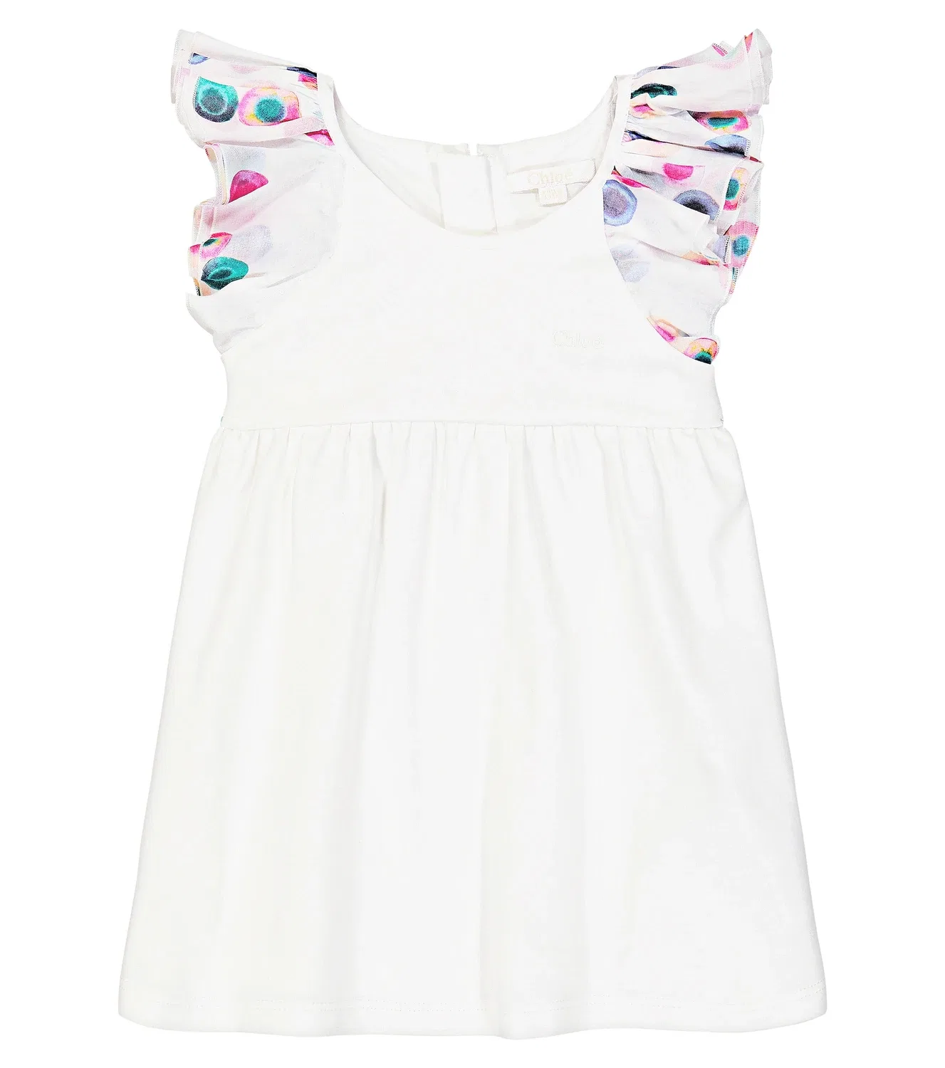 Платье хлопковое Chloé Kids, белый