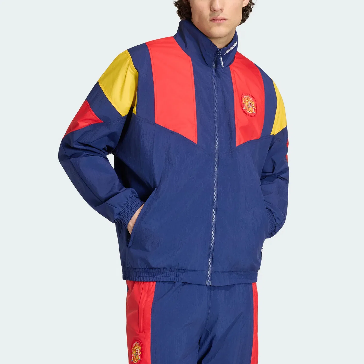 Мужская куртка с высоким воротником Dark Blue/Pure Gemstone Red Adidas Originals — фото 3