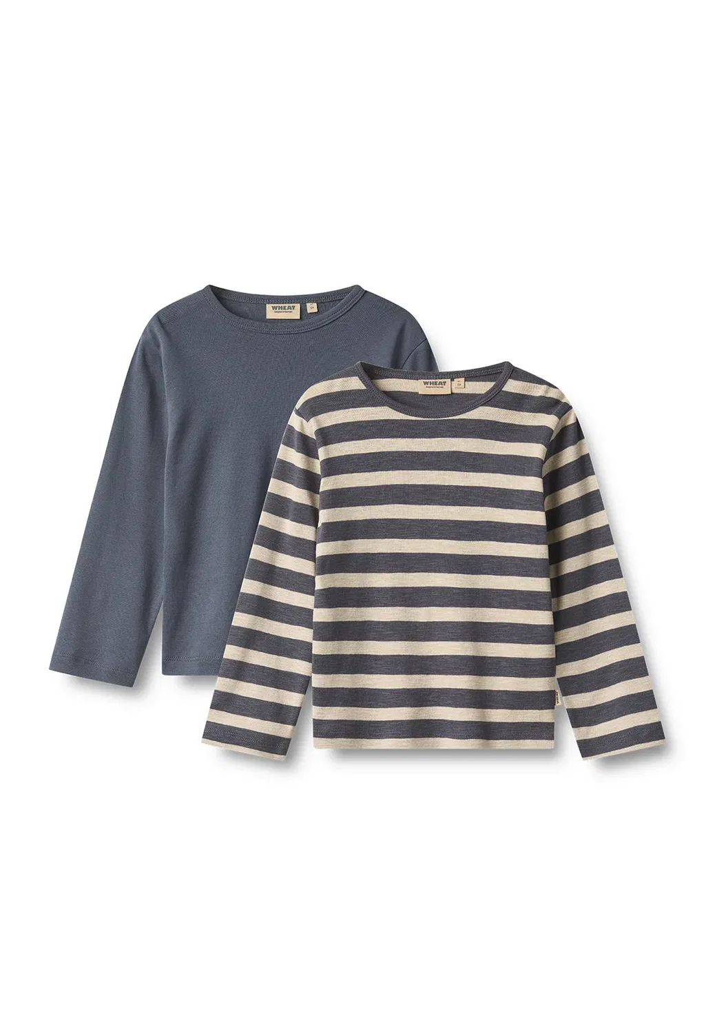 Футболка Milo, 2 шт., с длинными рукавами Wheat, Greyblue Stripe