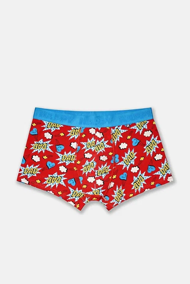 Детские боксеры для мальчиков с принтом Super Dad Themed 2-Piece Boxer Set Happy Socks, Multicolor — фото 2