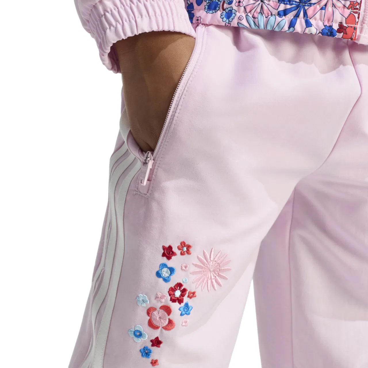 Спортивный костюм для девочек Liberty Track Suit Set Adidas, розовый/синий — фото 4