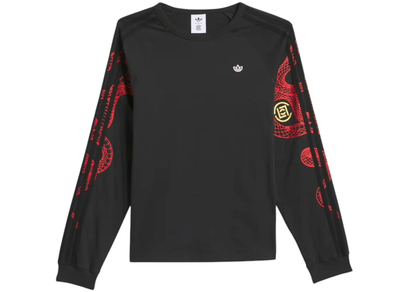 Унисекс футболка с длинным рукавом реглан Adidas Originals x Edison Chen Clot, Black