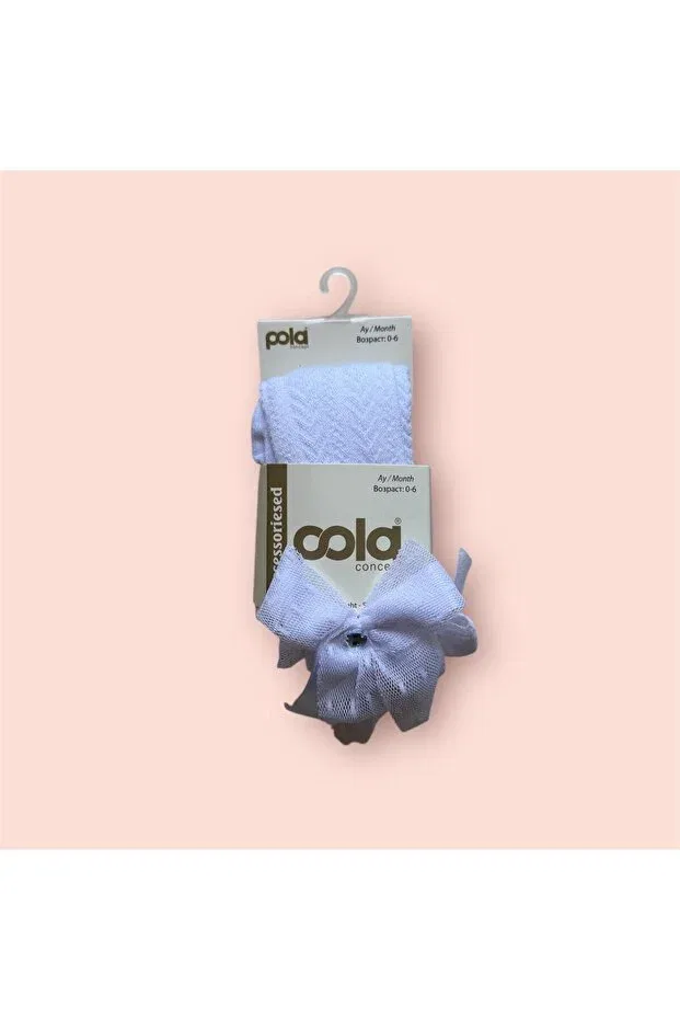 Детские колготки хлопковые Pola, White