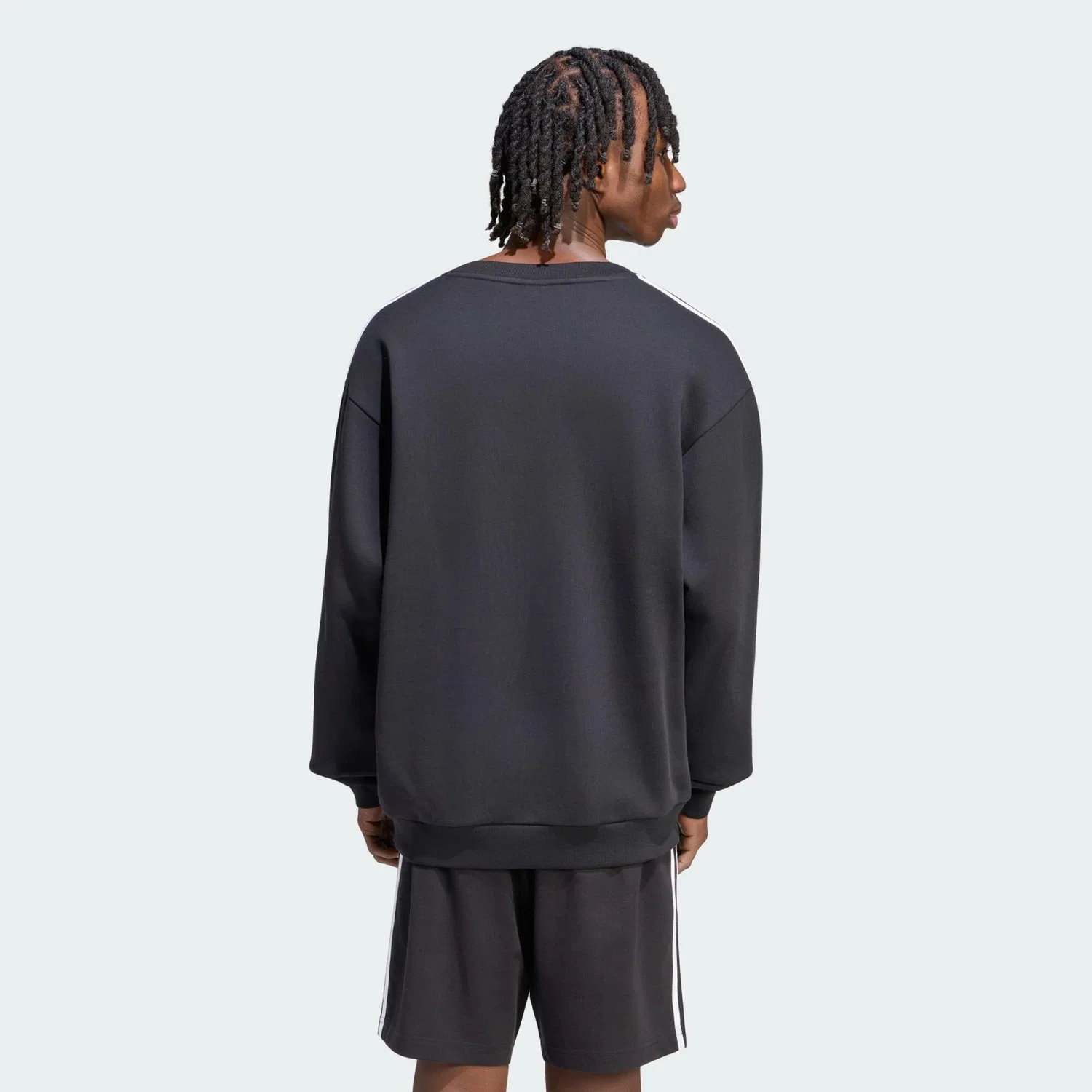 Мужской свитшот с длинным рукавом Essentials 3-Streifen French Terry Adidas, Schwarz Weiss — фото 3