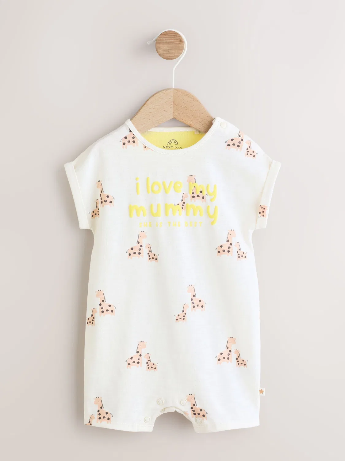 Ромпер с принтом, I Love My Mummy Next, белый