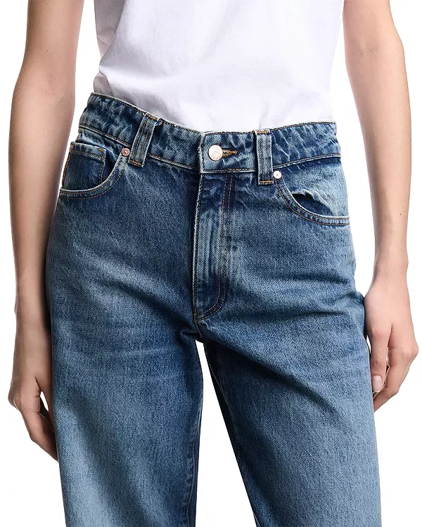 Женские джинсы с высокой посадкой Emporio Armani, Dark Blue Denim — фото 4