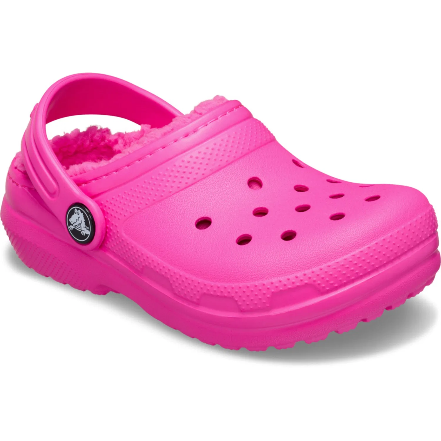 Детские сабо с меховой подкладкой Crocs, Pink Crush