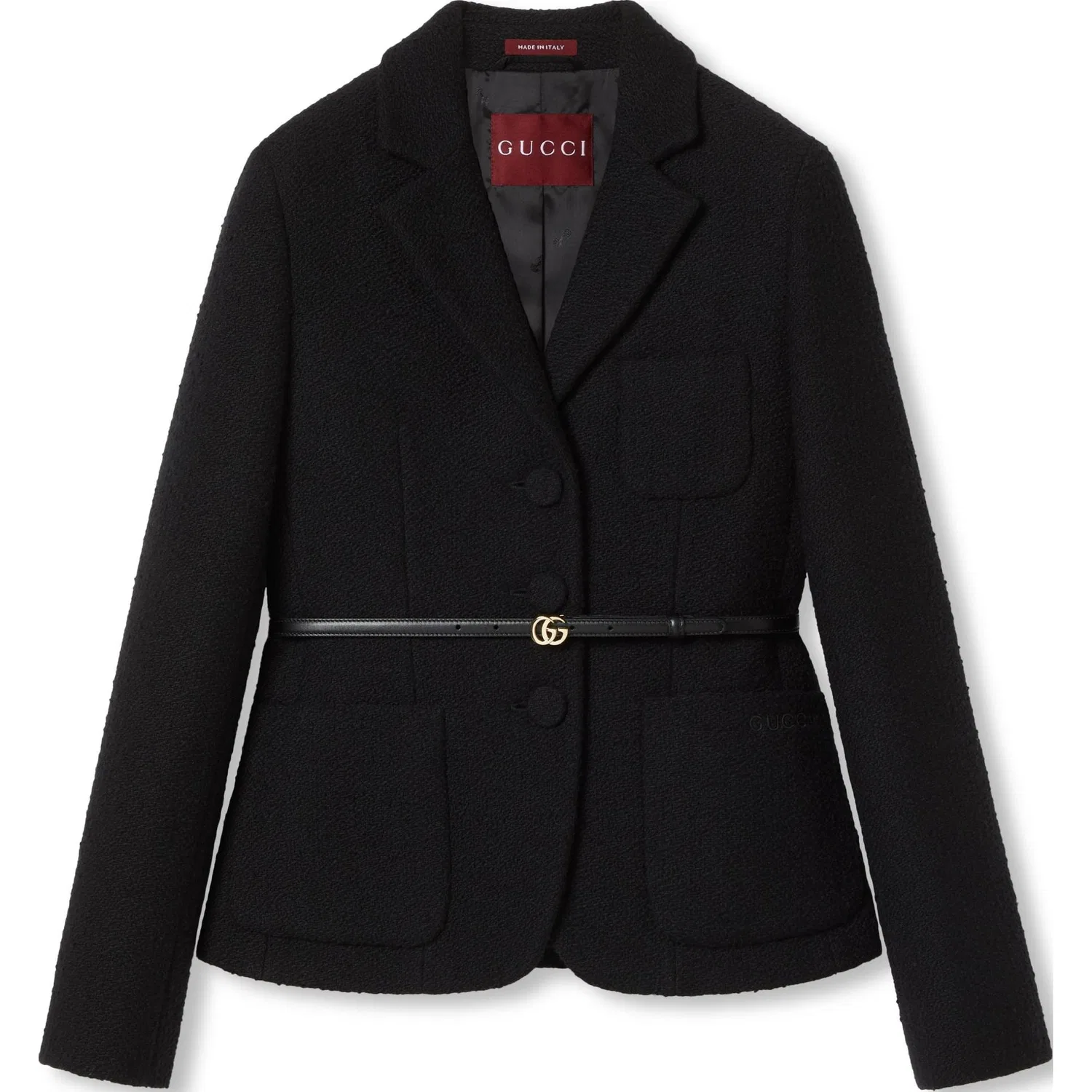 Куртка женская GUCCI SS25, классический дизайн, черный