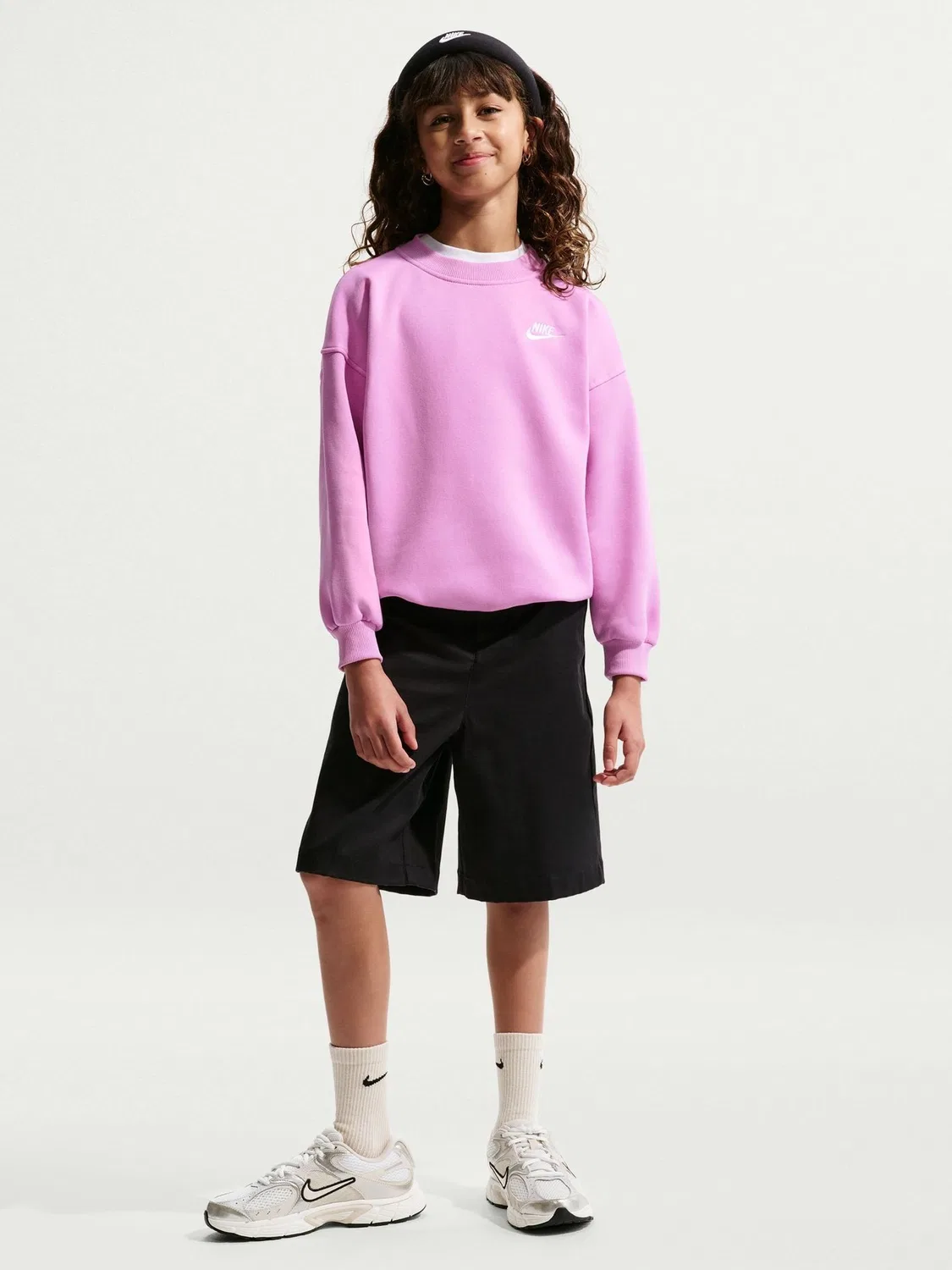 Свитшот оверсайз Nike Club Fleece, Magenta Pink
