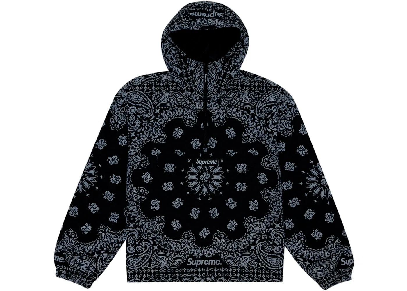 Мужская анорак из отражающей банданы Supreme Anorak, Black — фото 3