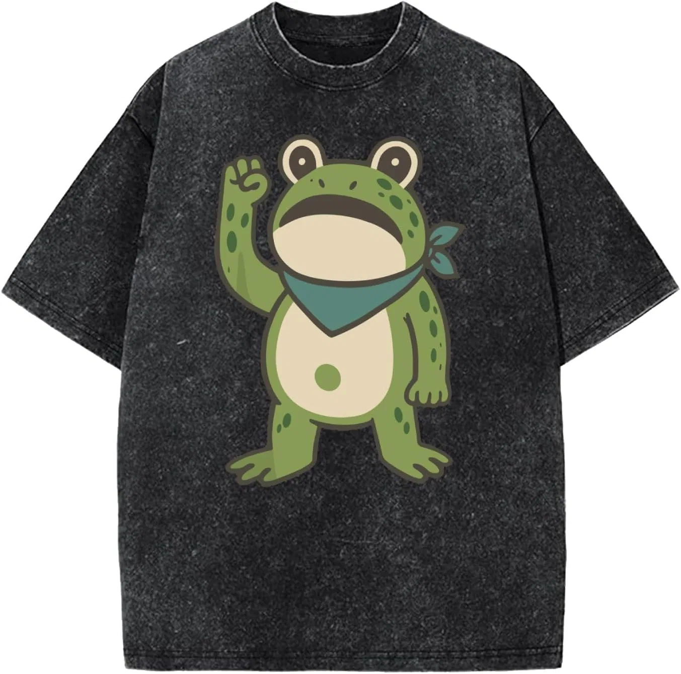 Футболка с принтом лягушки Resist Frog, Wash Black