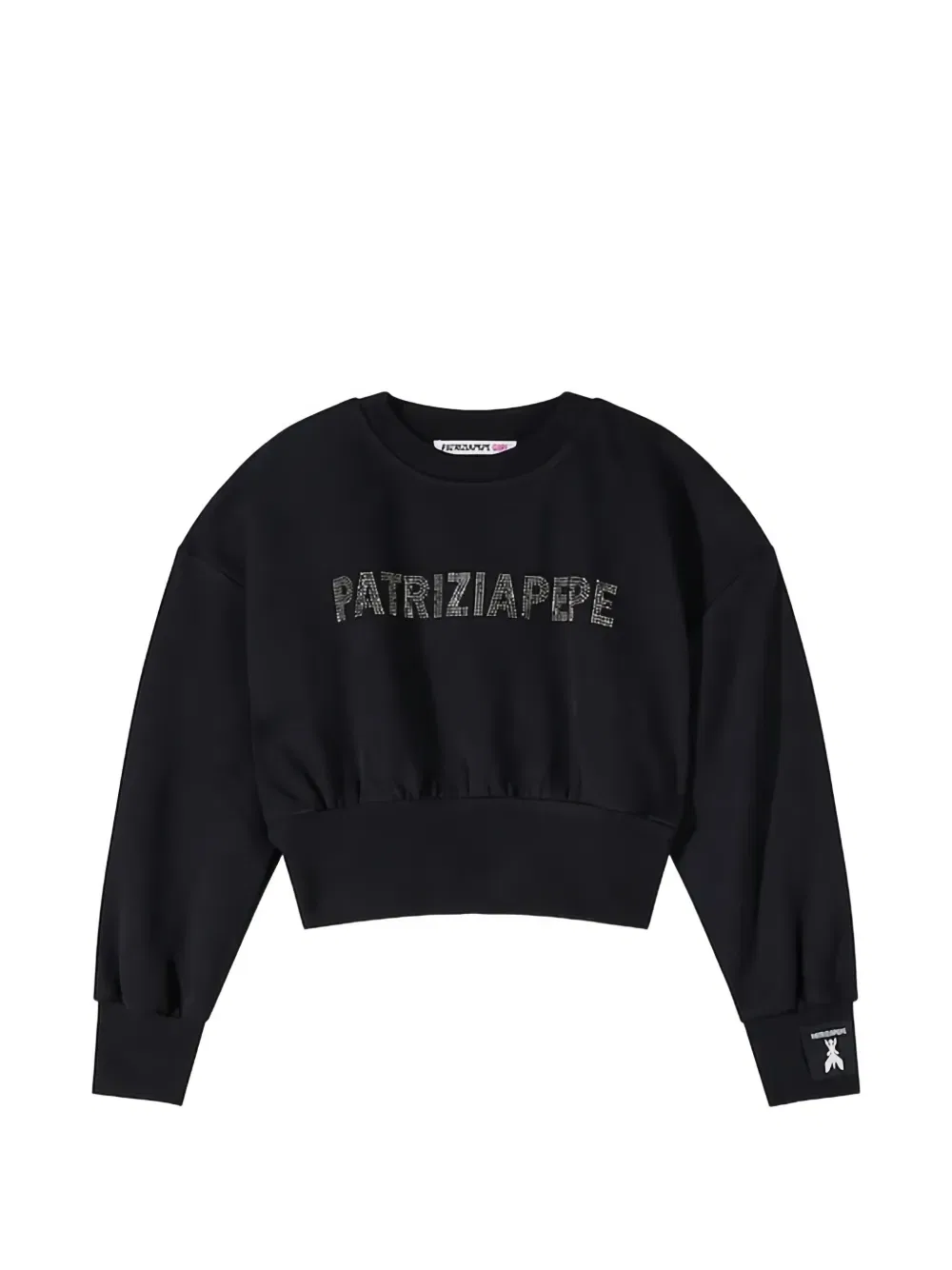 Украшенная толстовка с длинными рукавами Patrizia Pepe Girl, черный