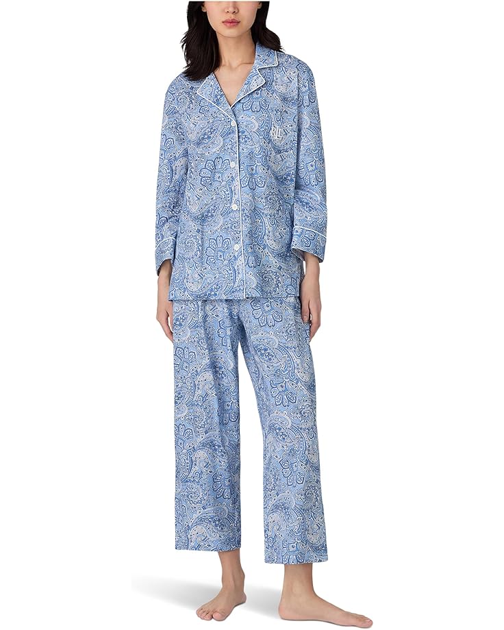 

Пижама Lauren Ralph Lauren Essentials Bingham Knits Capri PJ Set, цвет Blue Paisley 1
