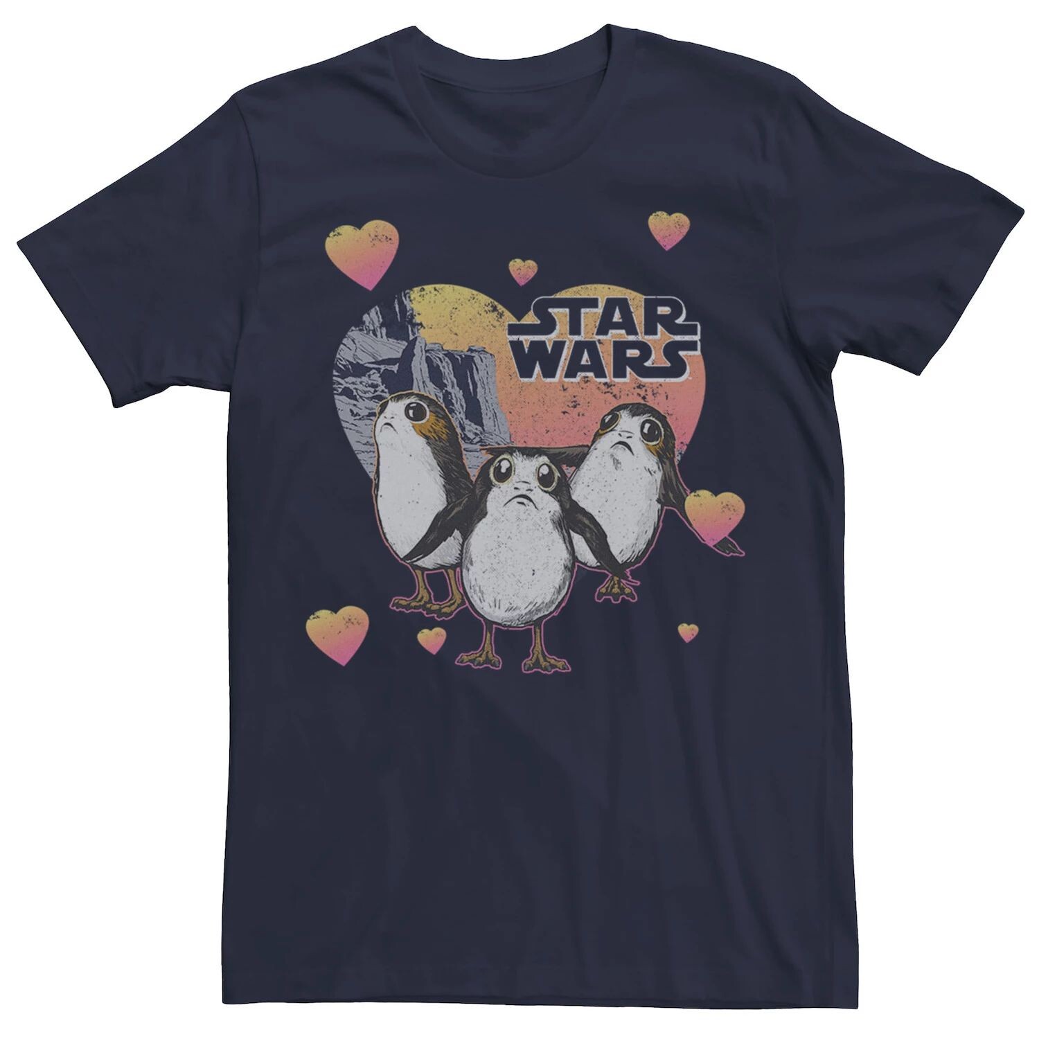 

Мужская футболка Porg Hearts Valentine Star Wars