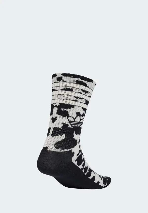 Носки с анималистическим принтом, 2 пары, унисекс - носки для кроссовок Adidas Originals, черный/кремовый — фото 2