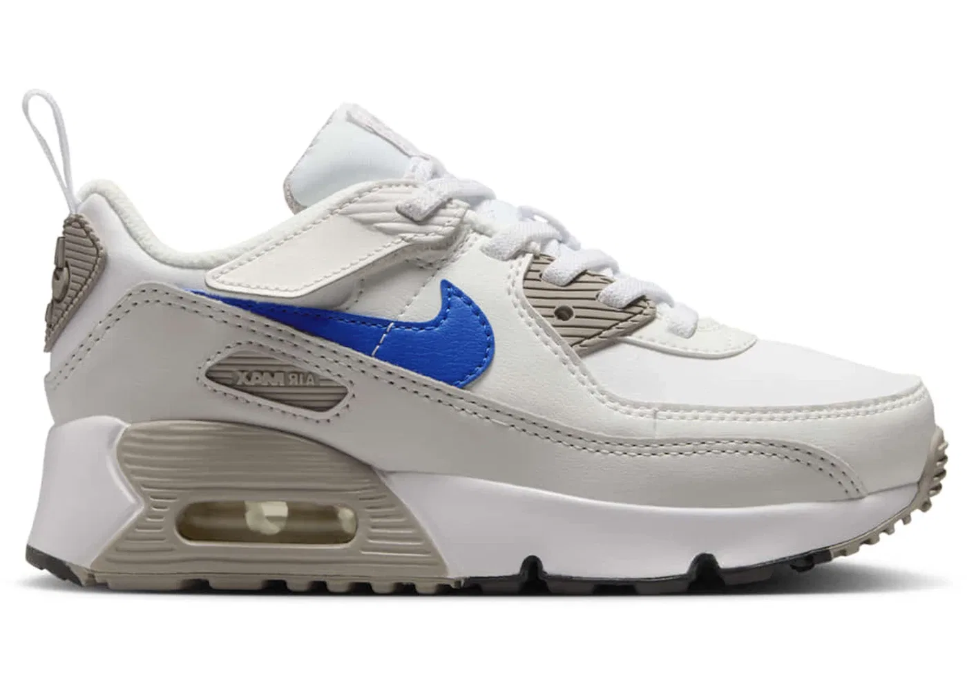 Детские кроссовки для мальчиков с липучками Nike Air Max 90 EasyOn Nike, White College Grey Summit White Racer Blue