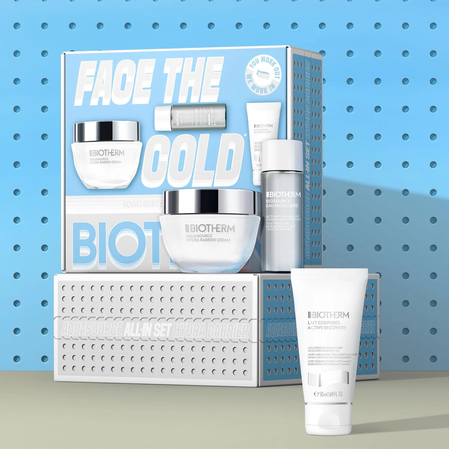 Набор косметики Biotherm Hydra Barrier Cream 50 мл, Eau Micellaire 30 мл, Lait Corporel 50 мл, 3 предмета — фото 4