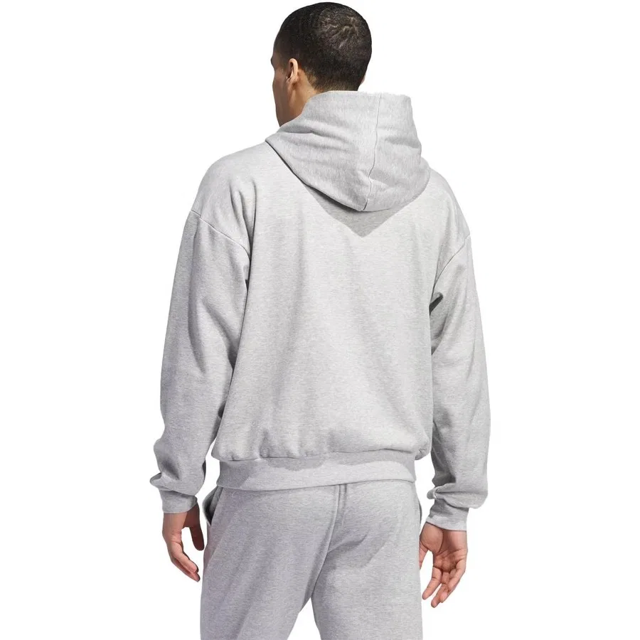 Свитшот с капюшоном из флиса Slt Fleece Hood adidas, Серый — фото 3