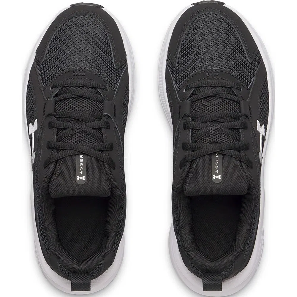 Детские кроссовки Charged+ Assert 11 для бега Under Armour, Black/Black/Silver — фото 3