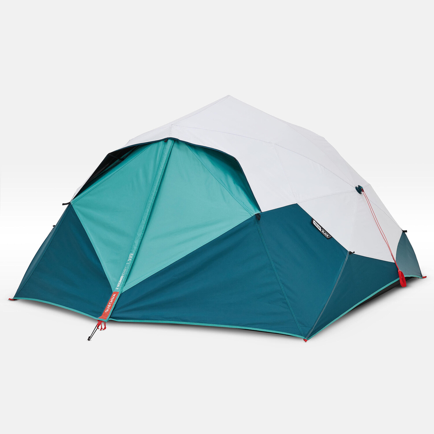 Палатка для кемпинга Quechua 2 Seconds Easy Fresh & Black 3х-местная, синий/белый/бирюзовый — фото 4