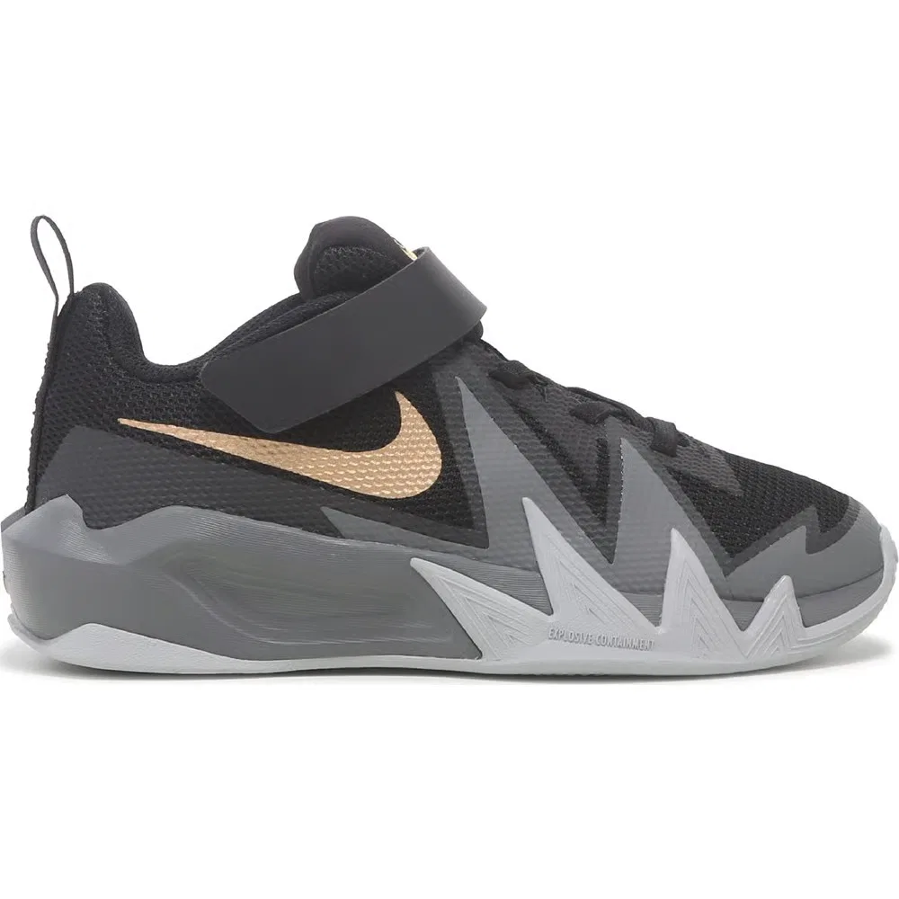 Детские баскетбольные кроссовки Dynamite Nike, Black/Gold — фото 2