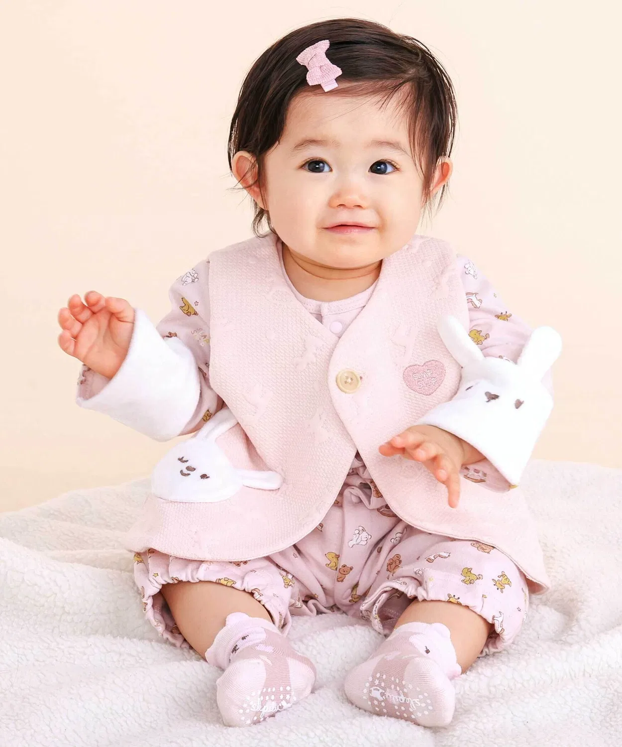 Детский комбинезон-боди с принтом 2WAY Розовый SLAP SLIP BABY, Pink — фото 3